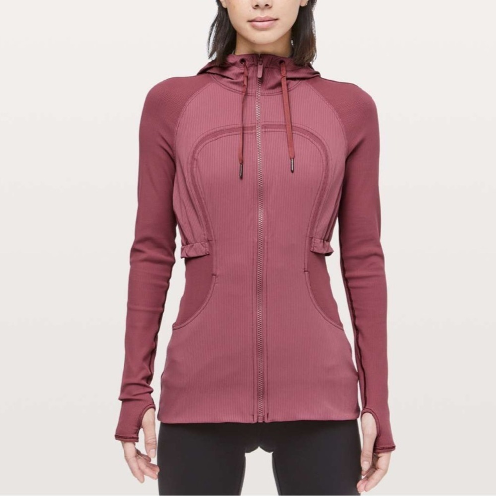 Lululemon 8 Dance Studio Jacket Rib Sleeve in Misty Merlot Pink
